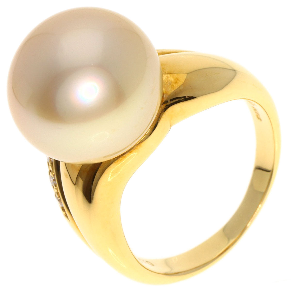 TASAKI Pearl Pearl Diamond Ring K18 Yellow Gold Ladies [Used]