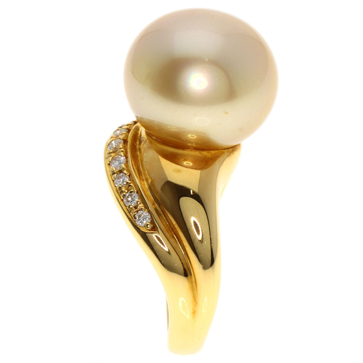 TASAKI Pearl Pearl Diamond Ring K18 Yellow Gold Ladies [Used]