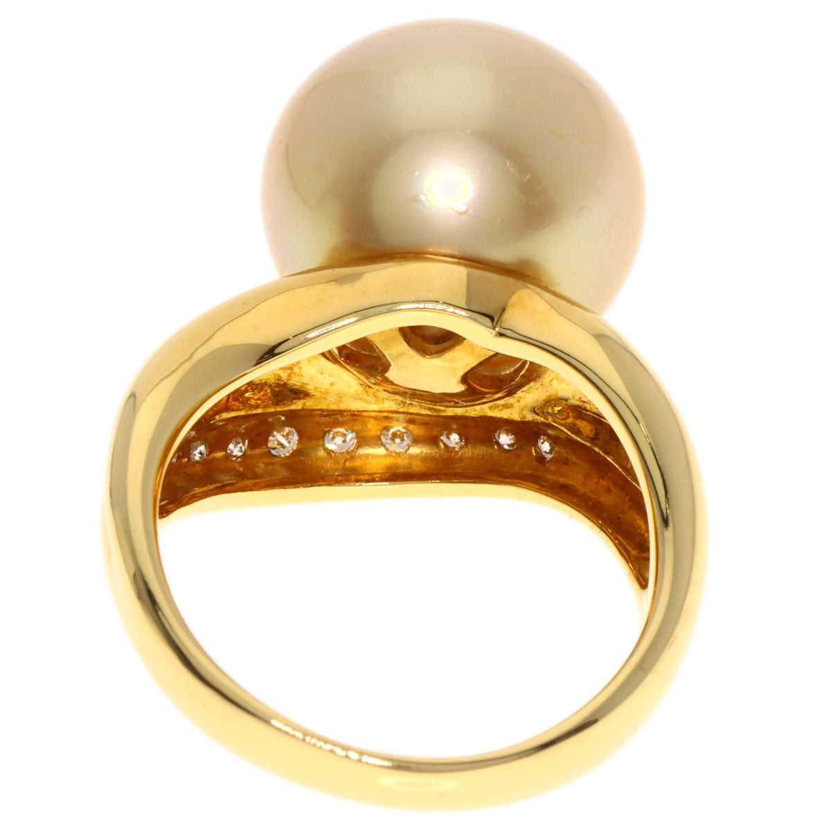 TASAKI Pearl Pearl Diamond Ring K18 Yellow Gold Ladies [Used]