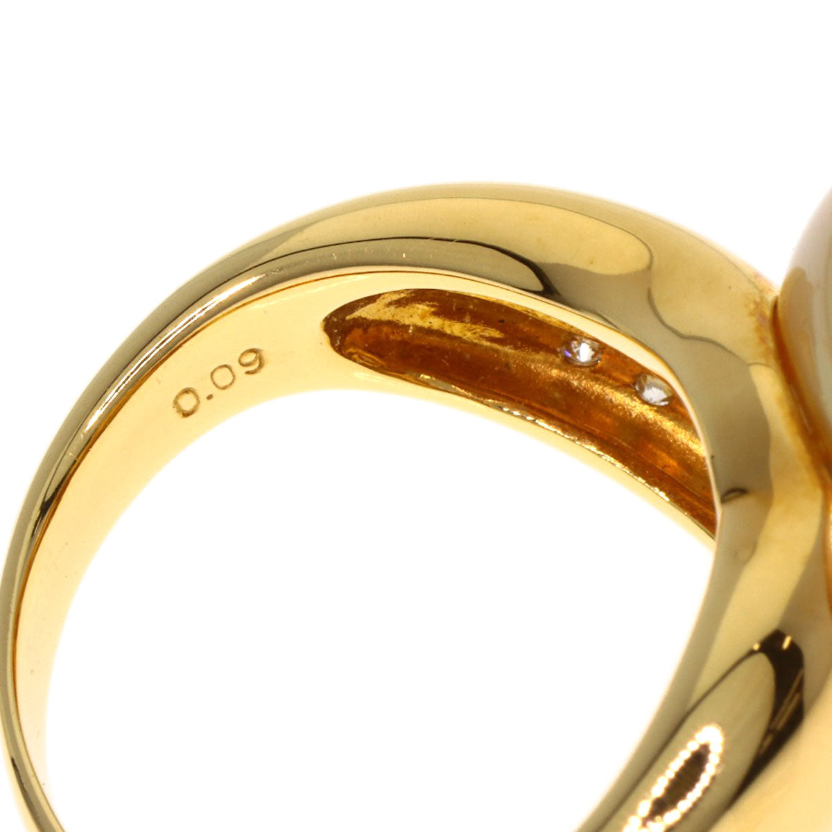 TASAKI Pearl Pearl Diamond Ring K18 Yellow Gold Ladies [Used]