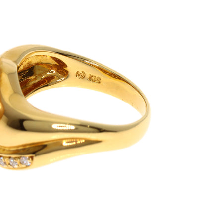 TASAKI Pearl Pearl Diamond Ring K18 Yellow Gold Ladies [Used]