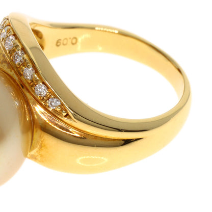 TASAKI Pearl Pearl Diamond Ring K18 Yellow Gold Ladies [Used]