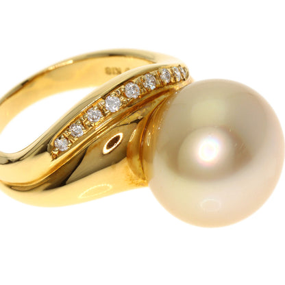 TASAKI Pearl Pearl Diamond Ring K18 Yellow Gold Ladies [Used]