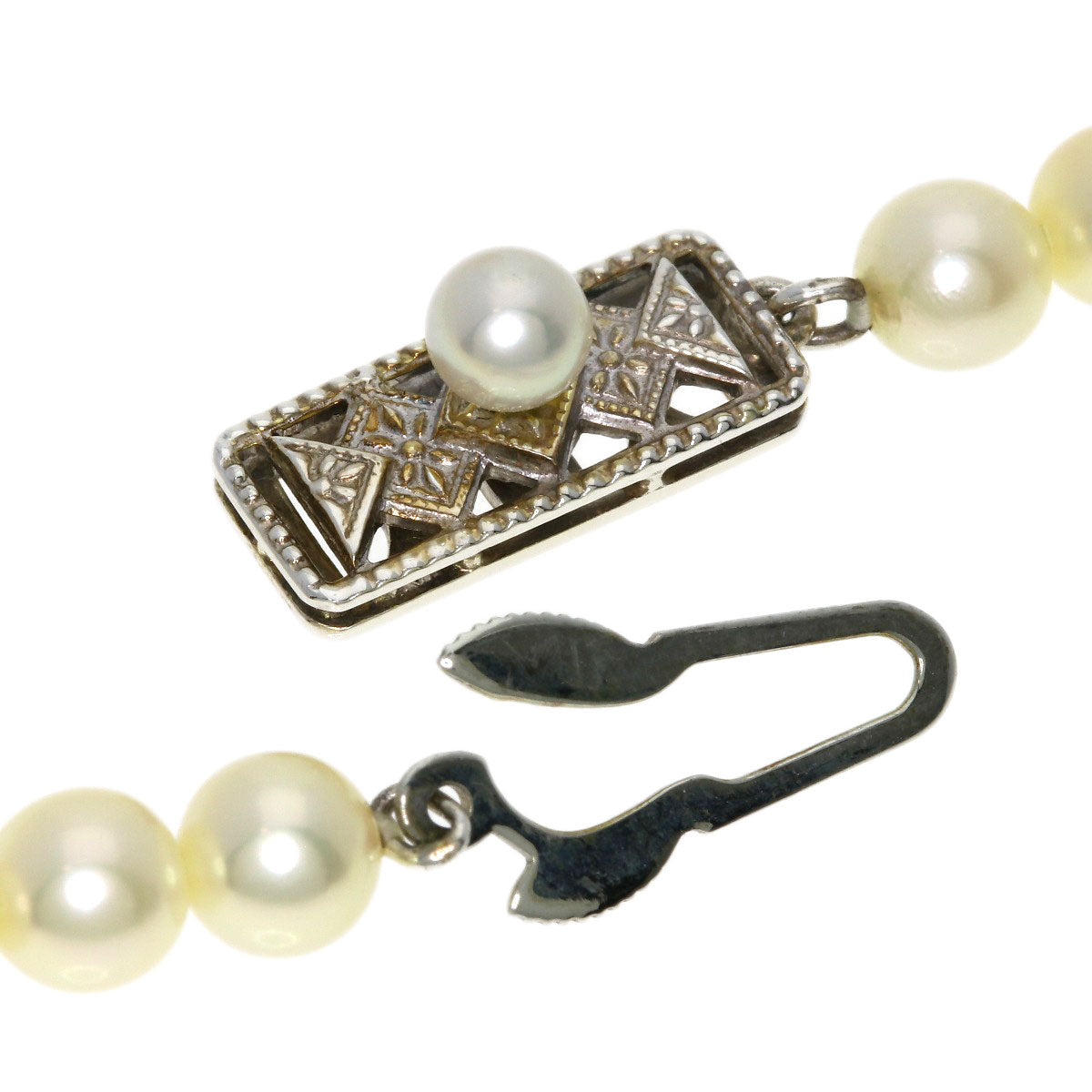 MIKIMOTO Pearl Pearl Necklace Silver Ladies [Used]