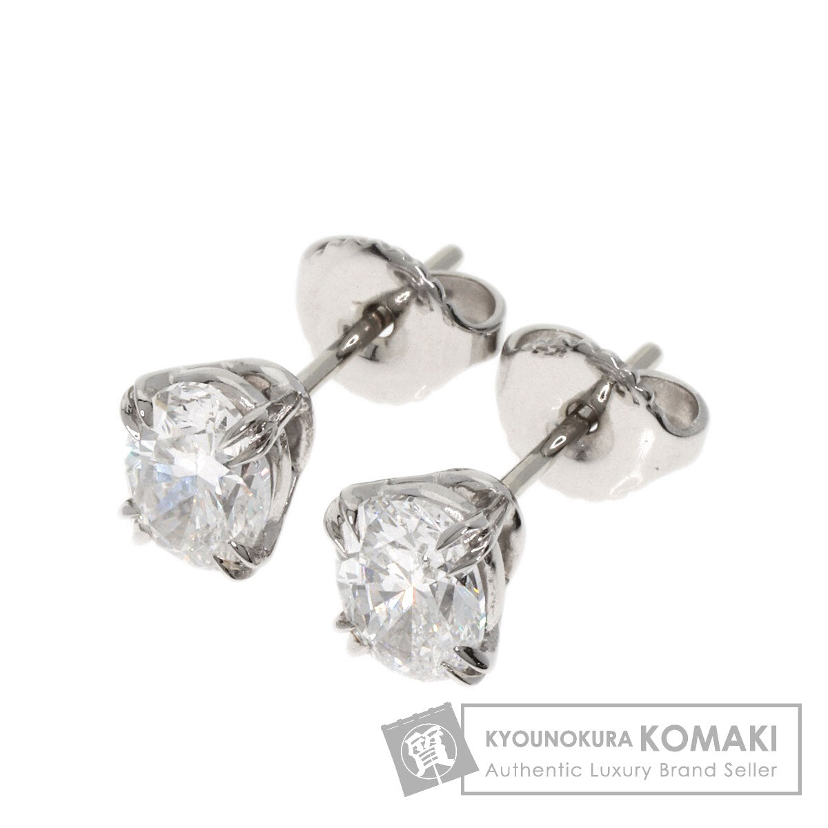 HARRY WINSTON Oval Diamond earring Platinum PT950 K18 White GoldLadies [Used]