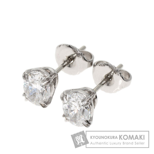 HARRY WINSTON Oval Diamond earring Platinum PT950 K18 White GoldLadies [Used]