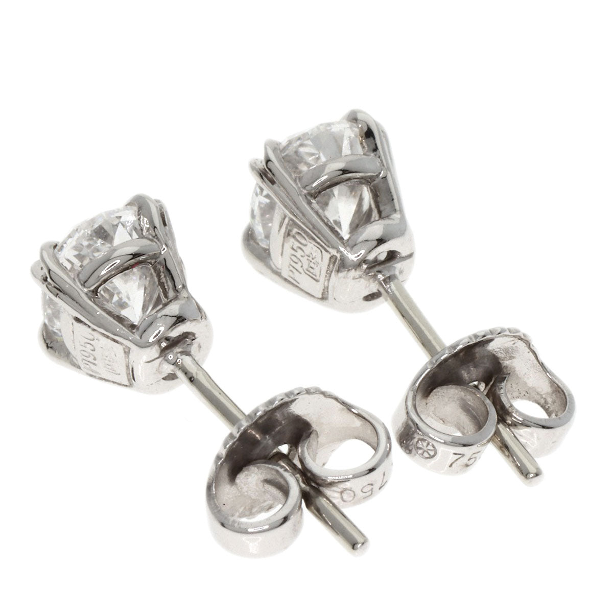 HARRY WINSTON Oval Diamond earring Platinum PT950 K18 White GoldLadies [Used]