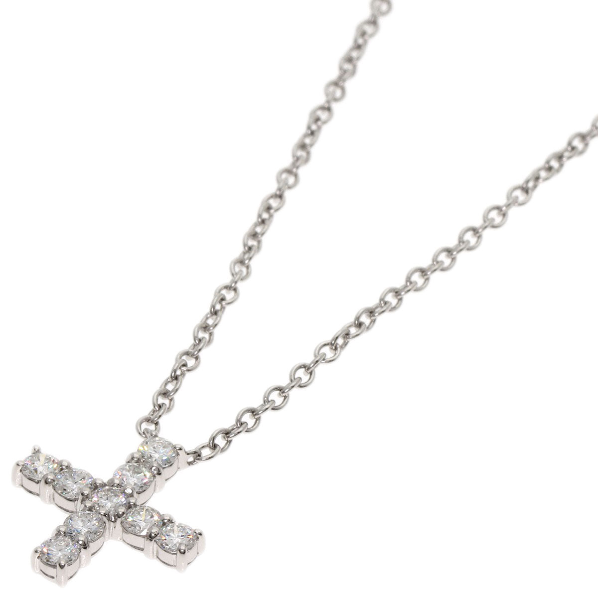 HARRY WINSTON Minicross Diamond Necklace Platinum PT950 Ladies [Used]