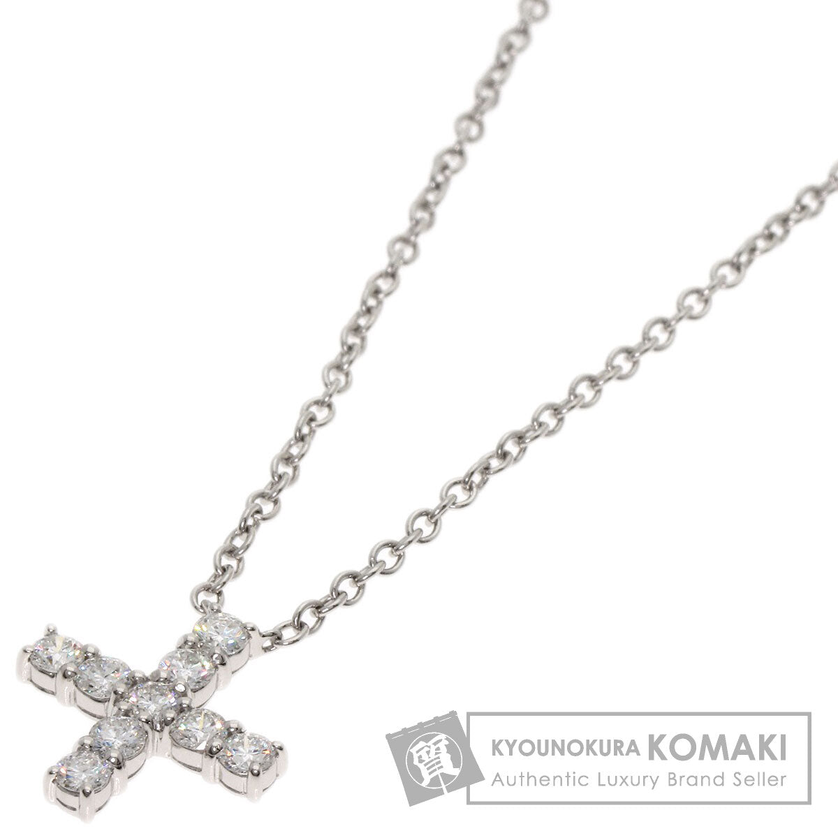 HARRY WINSTON Minicross Diamond Necklace Platinum PT950 Ladies [Used]