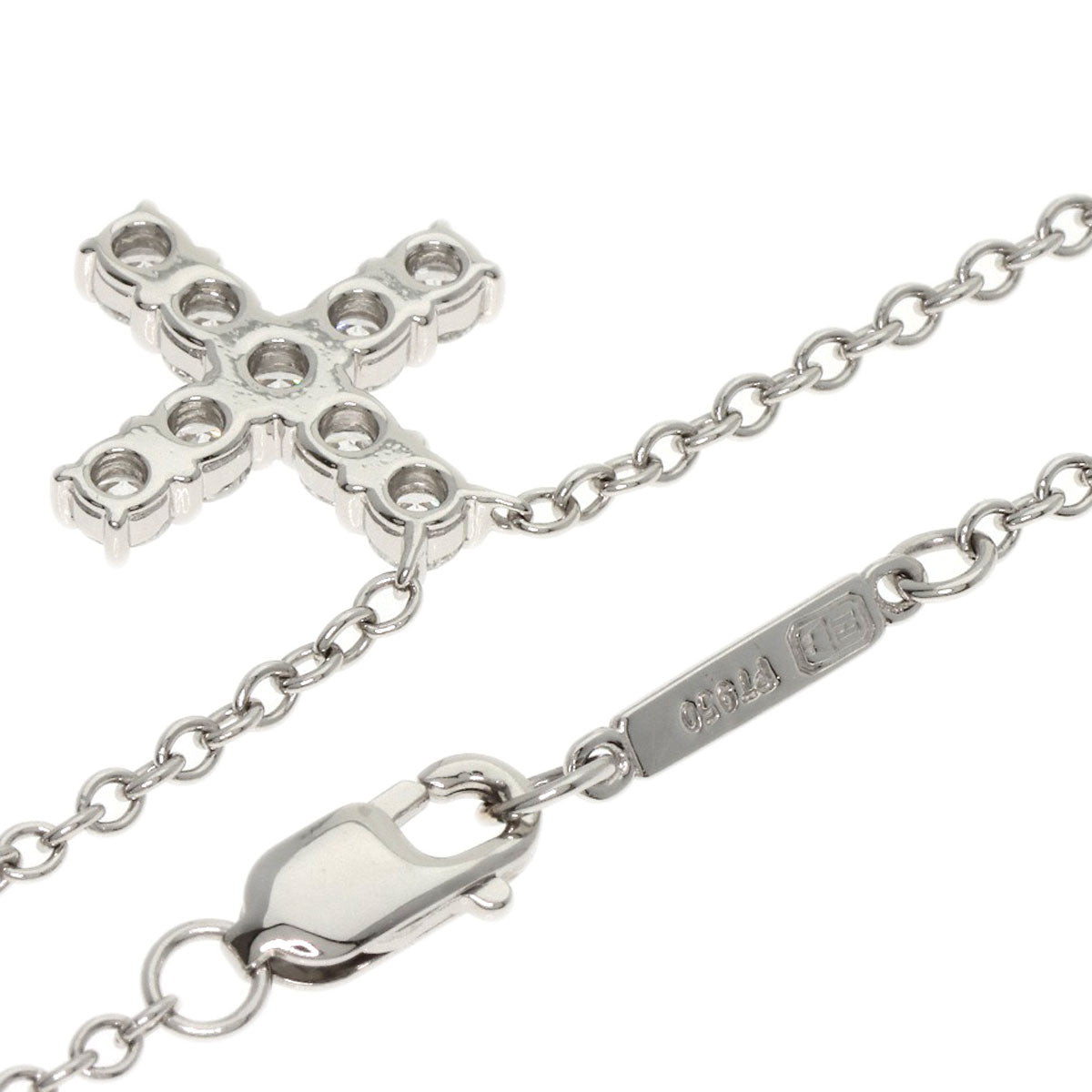 HARRY WINSTON Minicross Diamond Necklace Platinum PT950 Ladies [Used]