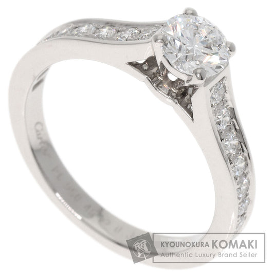 CARTIER 1895 Solitaire Diamond E-VS1-EX #45 Ring Platinum PT950 Ladies [Used]