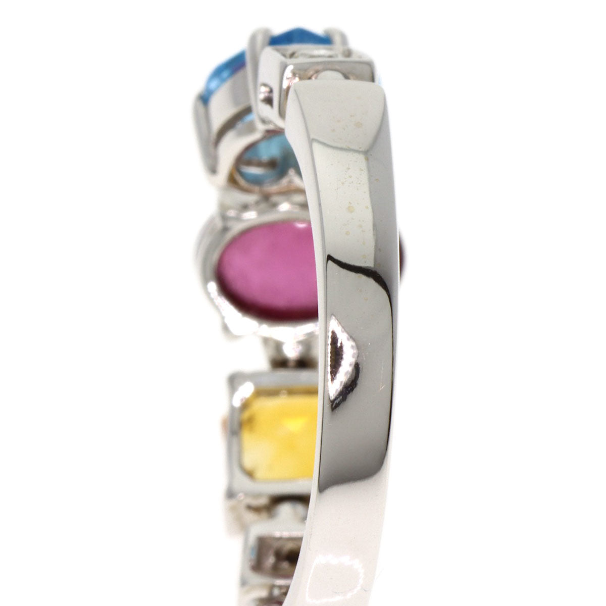BVLGARI allegra multicolor stone Ring K18 White Gold Ladies [Used]