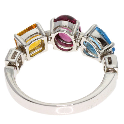 BVLGARI allegra multicolor stone Ring K18 White Gold Ladies [Used]