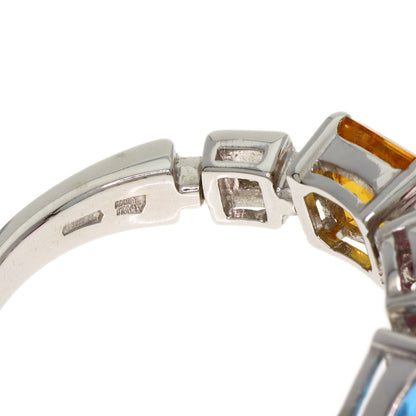 BVLGARI allegra multicolor stone Ring K18 White Gold Ladies [Used]