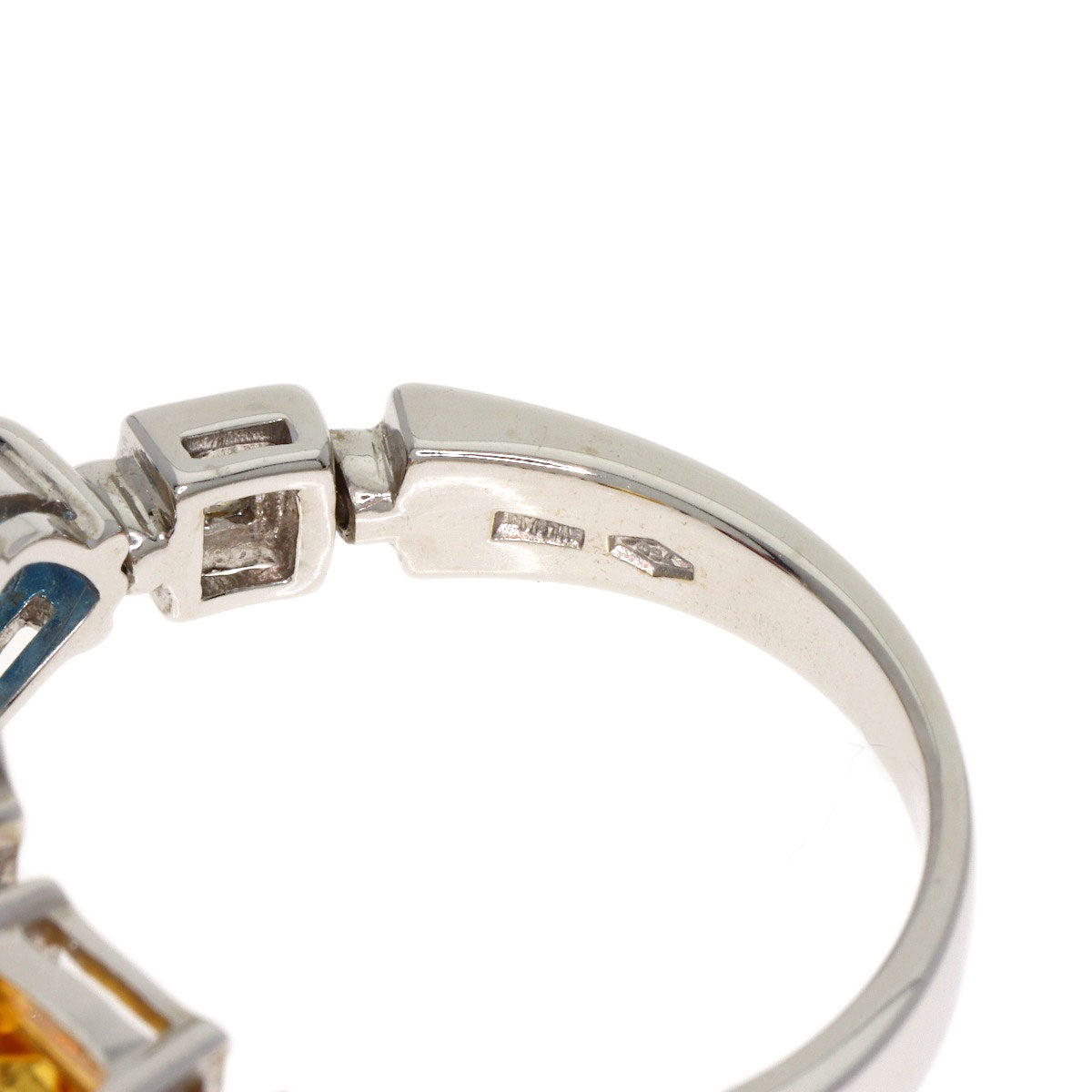 BVLGARI allegra multicolor stone Ring K18 White Gold Ladies [Used]