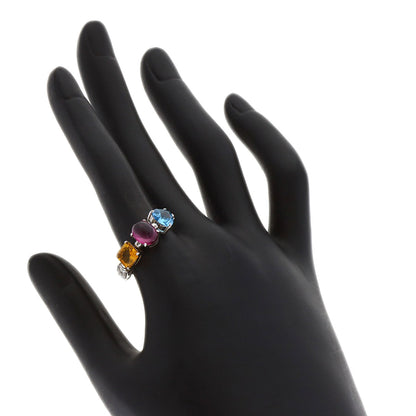 BVLGARI allegra multicolor stone Ring K18 White Gold Ladies [Used]