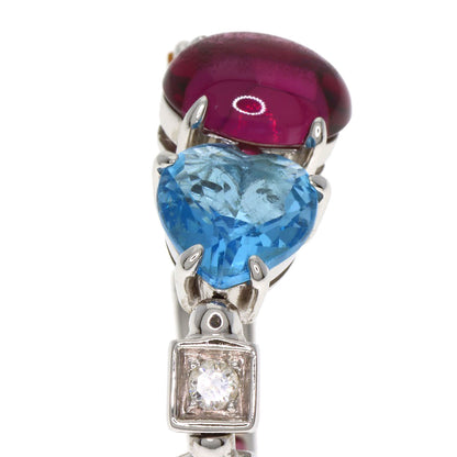 BVLGARI allegra multicolor stone Ring K18 White Gold Ladies [Used]