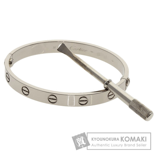 CARTIER LOVE Bracelets with Driver #16 Bracelet K18 White Gold Ladies [Used]