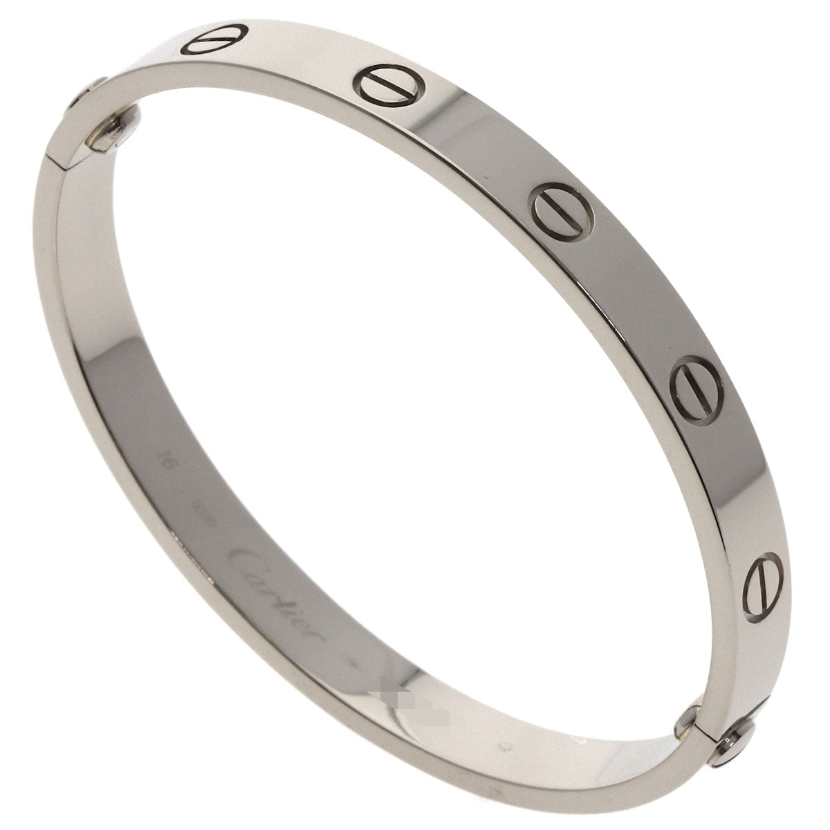 CARTIER LOVE Bracelets with Driver #16 Bracelet K18 White Gold Ladies [Used]