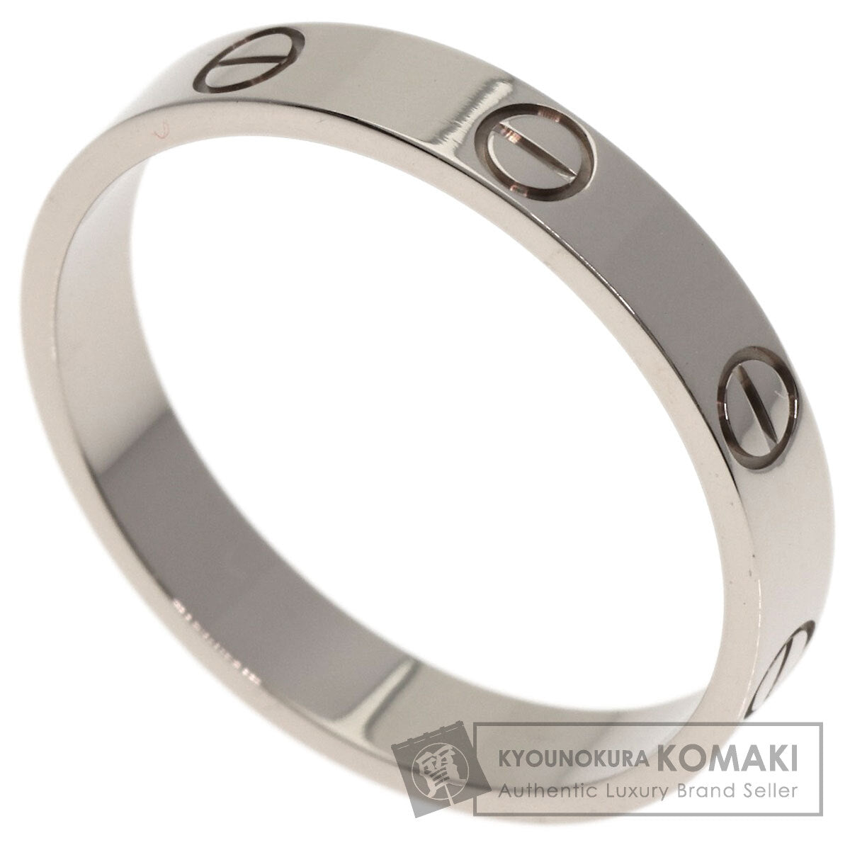 CARTIER Mini love ring #59 Ring K18 White Gold Ladies [Used]