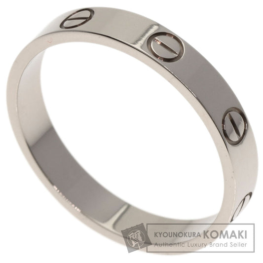 CARTIER Mini love ring #59 Ring K18 White Gold Ladies [Used]