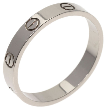 CARTIER Mini love ring #59 Ring K18 White Gold Ladies [Used]