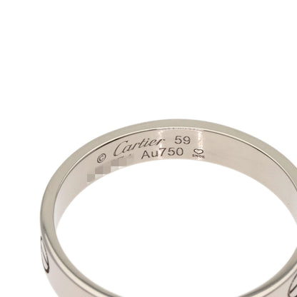 CARTIER Mini love ring #59 Ring K18 White Gold Ladies [Used]