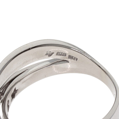 Ponte Vecchio Cross diamond Ring K18 White Gold Ladies [Used]