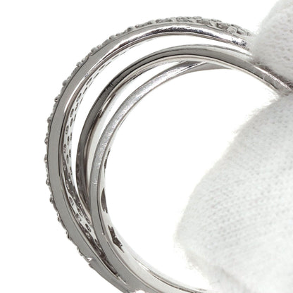 Ponte Vecchio Cross diamond Ring K18 White Gold Ladies [Used]