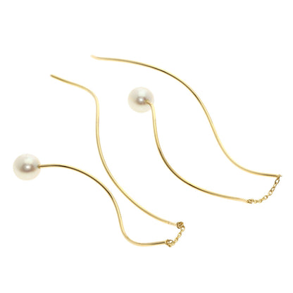 TASAKI American Pearl Pearl Chain earring K18 Yellow Gold Ladies [Used]