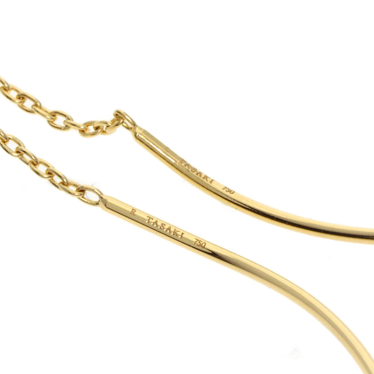 TASAKI American Pearl Pearl Chain earring K18 Yellow Gold Ladies [Used]