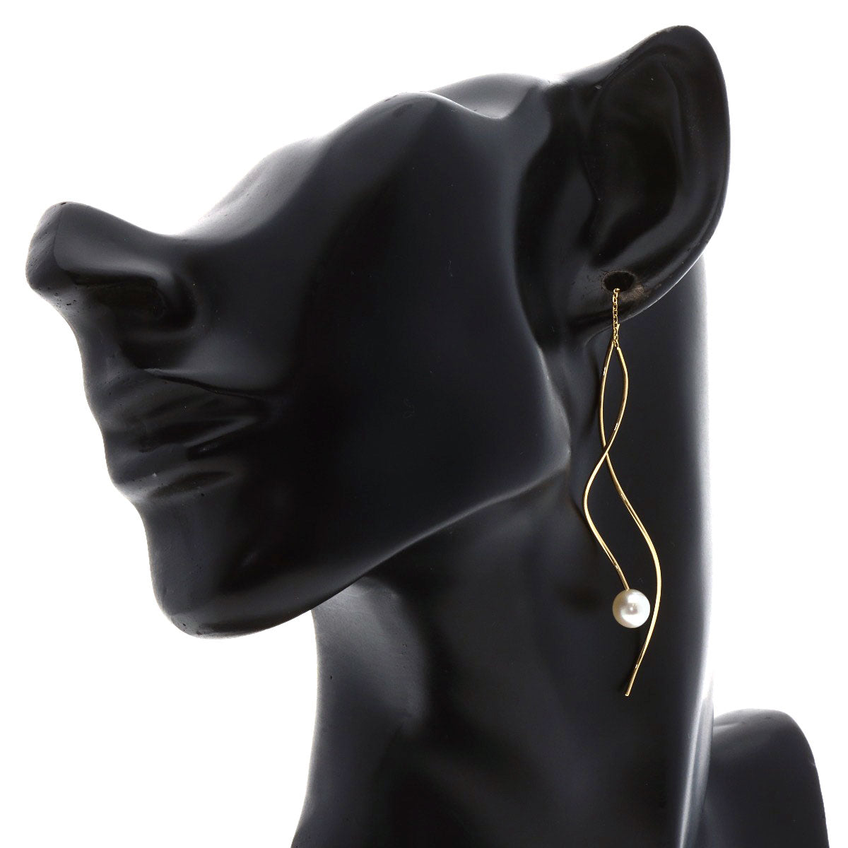 TASAKI American Pearl Pearl Chain earring K18 Yellow Gold Ladies [Used]