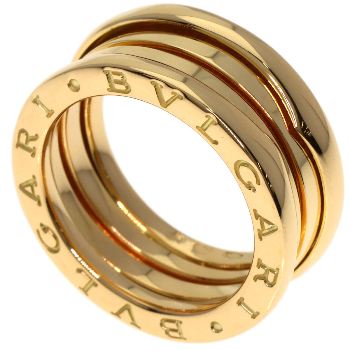 BVLGARI B.zero1 2 Band #51 Ring K18 Yellow Gold Ladies [Used]