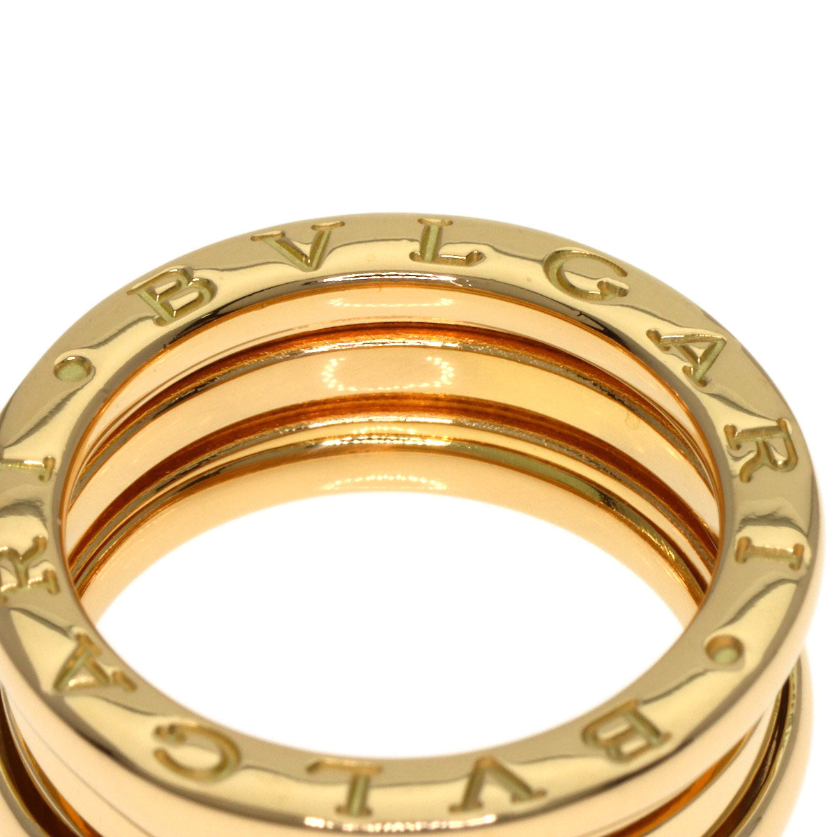 BVLGARI B.zero1 2 Band #51 Ring K18 Yellow Gold Ladies [Used]