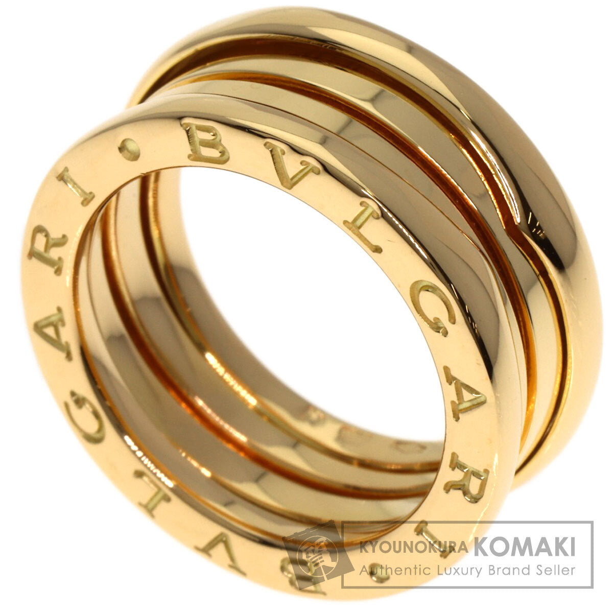 BVLGARI B.zero1 2 Band #51 Ring K18 Yellow Gold Ladies [Used]