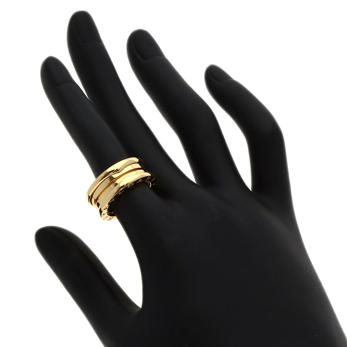 BVLGARI B.zero1 2 Band #51 Ring K18 Yellow Gold Ladies [Used]