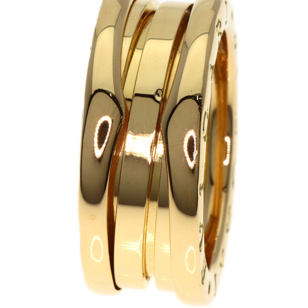 BVLGARI B.zero1 2 Band #51 Ring K18 Yellow Gold Ladies [Used]