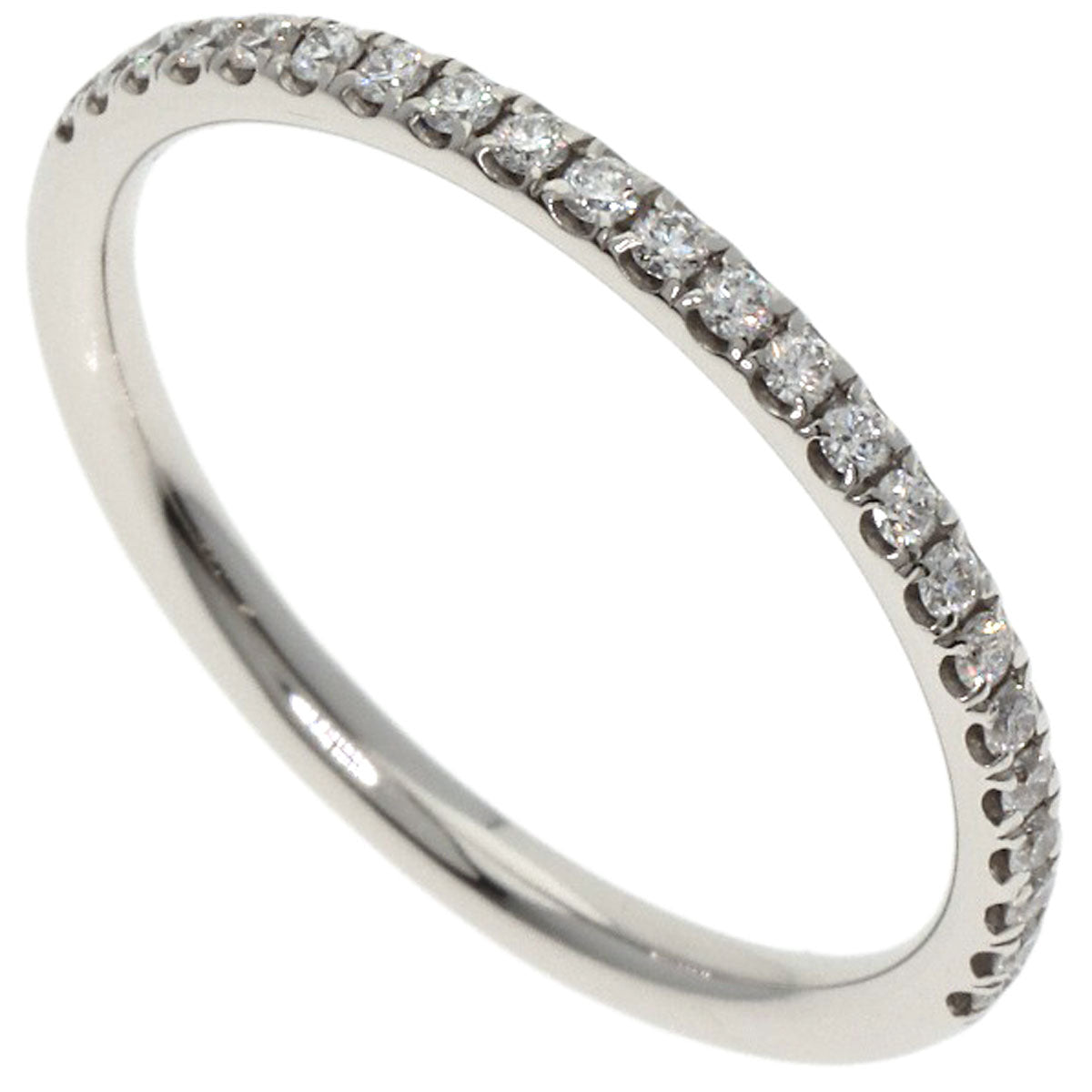 HARRY WINSTON Micropave Half Eternity Diamond Ring Platinum PT950 Ladies [Used]