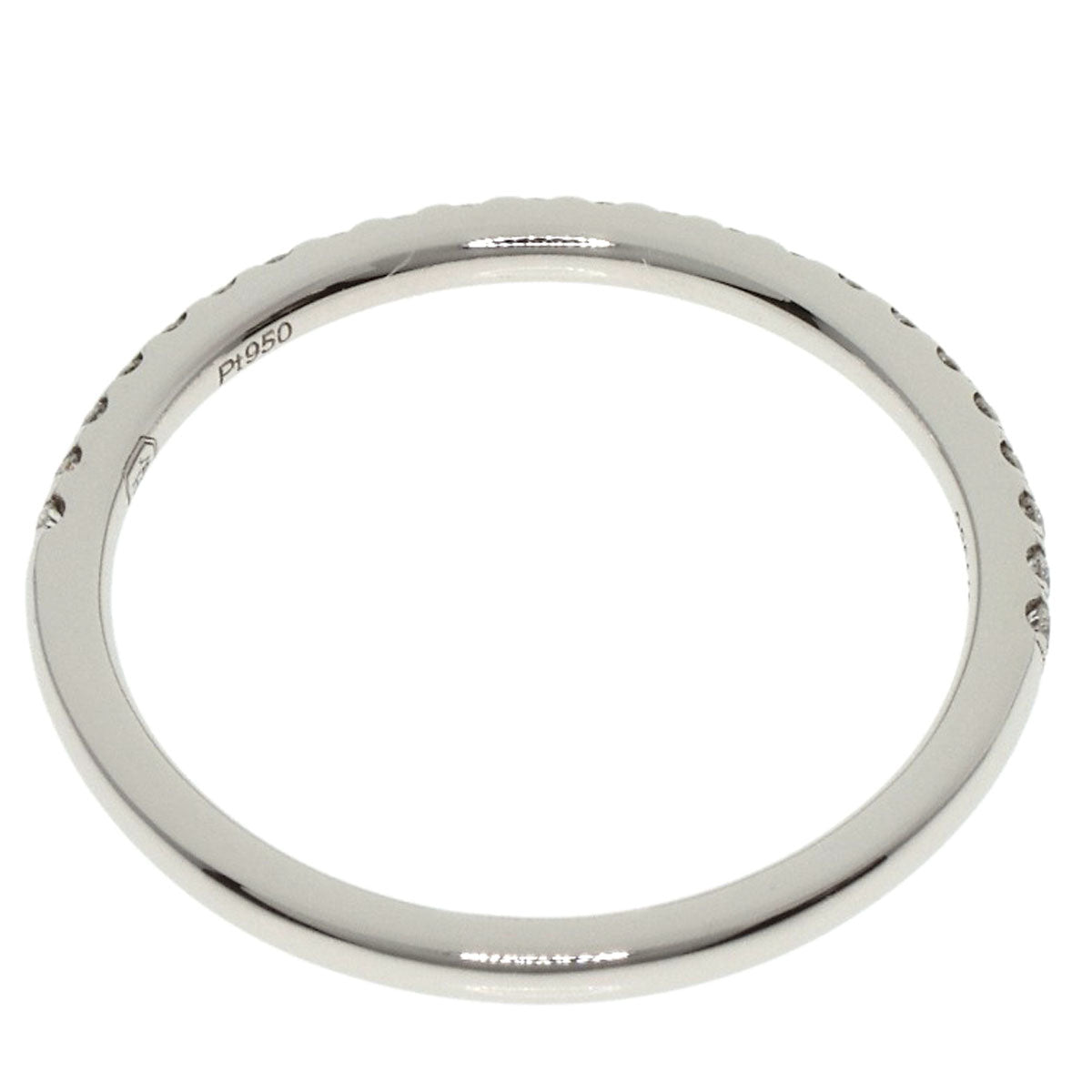 HARRY WINSTON Micropave Half Eternity Diamond Ring Platinum PT950 Ladies [Used]