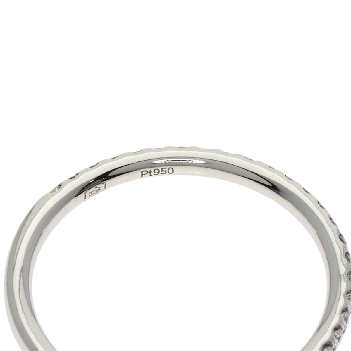 HARRY WINSTON Micropave Half Eternity Diamond Ring Platinum PT950 Ladies [Used]