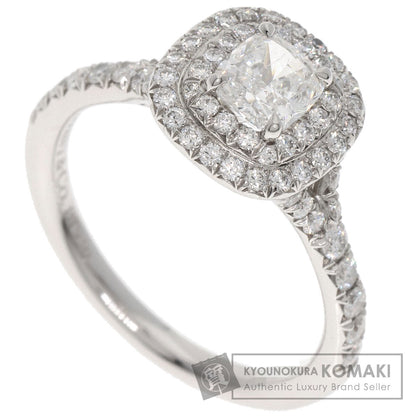 TIFFANY&Co. Soleste Cushion Cut Diamond E-VVS2-EX Ring Platinum PT950 Ladies [Used]