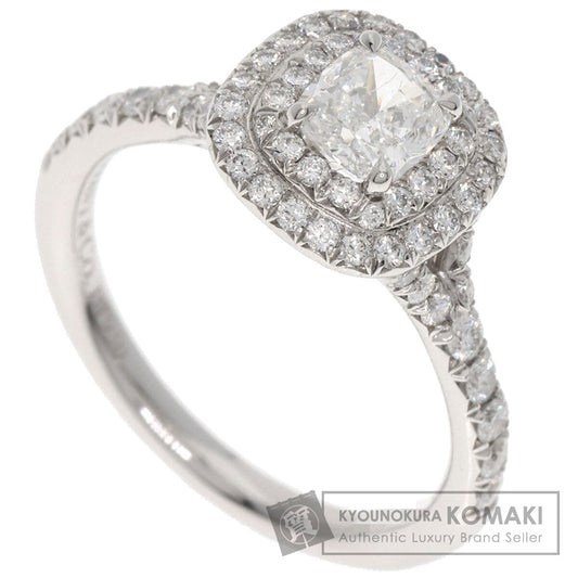 TIFFANY&Co. Soleste Cushion Cut Diamond E-VVS2-EX Ring Platinum PT950 Ladies [Used]