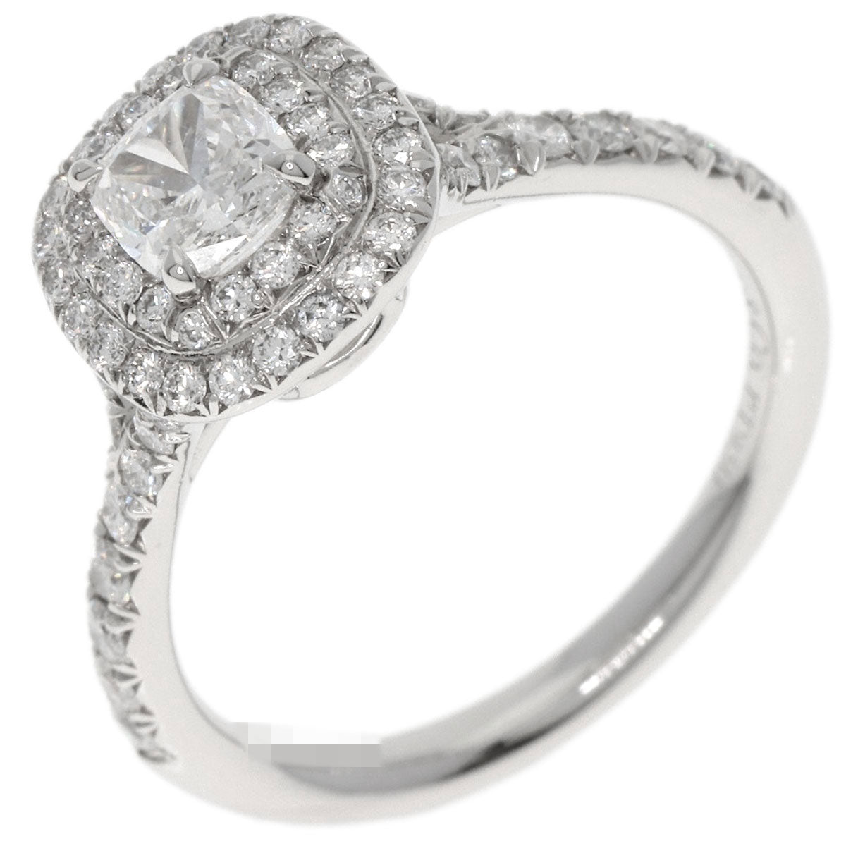 TIFFANY&Co. Soleste Cushion Cut Diamond E-VVS2-EX Ring Platinum PT950 Ladies [Used]