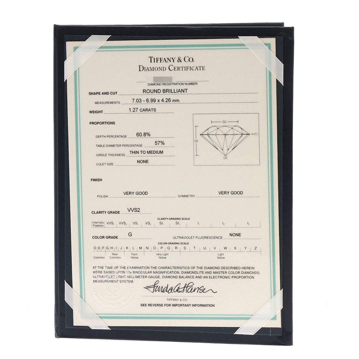 TIFFANY&Co. Solitaire Diamond G-VVS2-VG Ring Platinum PT950 Ladies [Used]