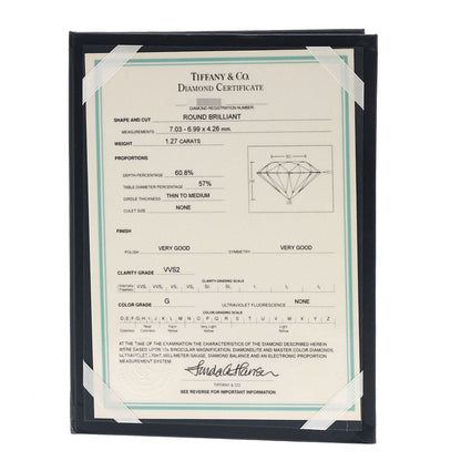 TIFFANY&Co. Solitaire Diamond G-VVS2-VG Ring Platinum PT950 Ladies [Used]