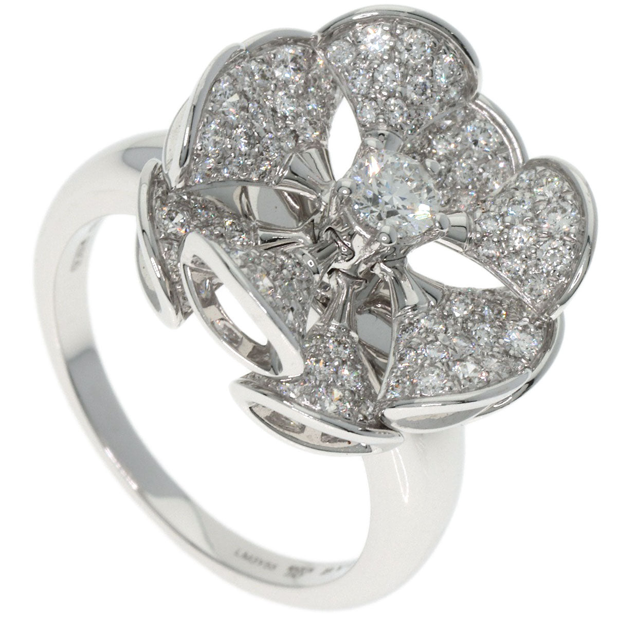 BVLGARI Diva Dream Flower Diamond Ring K18 White Gold Ladies [Used]