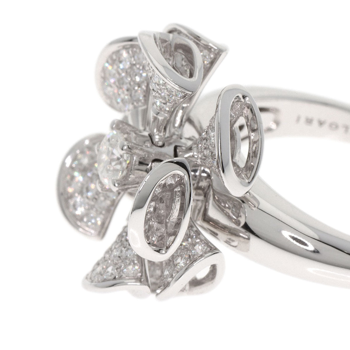 BVLGARI Diva Dream Flower Diamond Ring K18 White Gold Ladies [Used]