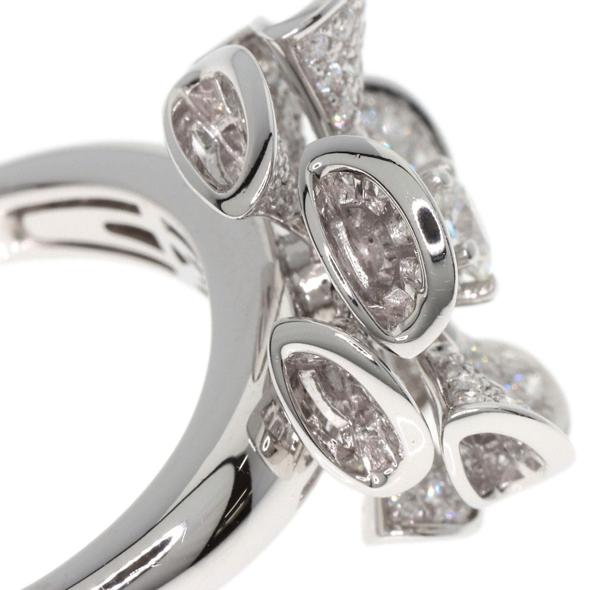 BVLGARI Diva Dream Flower Diamond Ring K18 White Gold Ladies [Used]