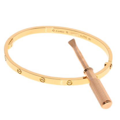 CARTIER LOVE Bracelets SM with Driver #16 Bracelet K18 Pink Gold Ladies [Used]