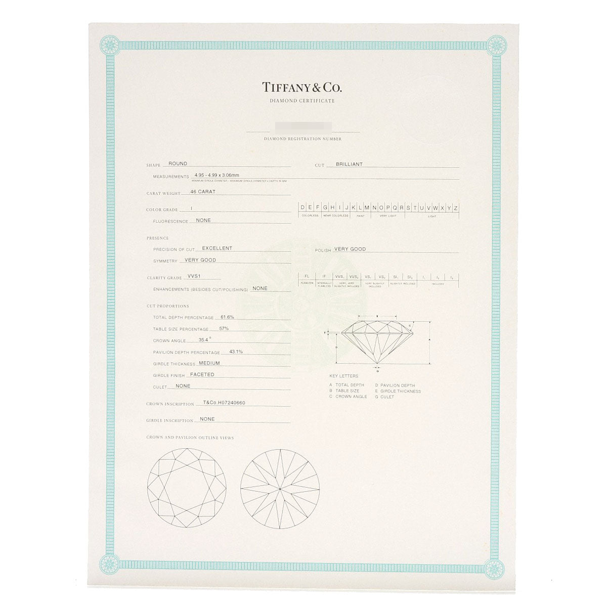 TIFFANY&Co. Ribbon Diamond I-VVS1-EX Ring Platinum PT950 Ladies [Used]